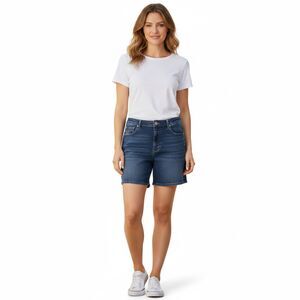 Jessica Simpson Women's Blue High-Rise Jean Shorts 18W